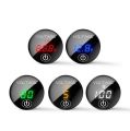 Meter Volt Paparan LED Kereta, Meter Voltan Paparan Digital DC 5-48V dengan Suis Skrin Sentuh Meter Volt Panel Bulat Digital untuk Motosikal Kereta Lori Bot, Biru. 