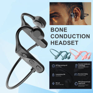 NEW Universal Bone Conduction Headset Wireless Bluetooth Headphones for Gym Exercise Gaming Mobile Stereo Handsfree Strap Neckband Earphones with Mic