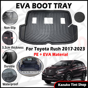 ✨ For Toyota Rush 2017-2023 Car Boot Tray EVA Copolymer Luggage Cargo Trunk Tray Dulang But Kereta Durable Easy Clean 100% Custom Fit Waterproof Senang Pasang Senang Cuci Kalis Tahan Lama Air 汽车后箱垫