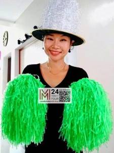 (1 คู่มี 2 อัน) สีด้าน พู่พลาสติกใหญ่ พู่เชียร์ พู่เชียร์กีฬา พู่เชียร์ลีดเดอร์ m24