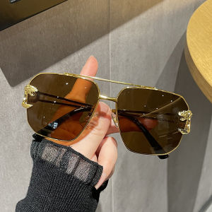 GENTLE MOSCOT: Metal Frame Aviator Square Sunglasses UV Protection Hip Hop Outdoor Travel Glasses for Men and Women