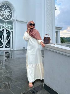 GAMIS WANITA POLOS TERBARU / GAMIS VIRAL 2024 / BAJU POLOS WANITA BAHAN SATIN SILK PREMIUM / DRESS KONDANGAN SIMPLE ELEGAN MEWAH