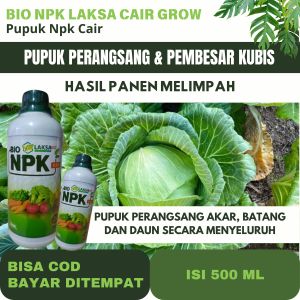 OBAT PENYUBUR KUBIS KOL AGAR LEBAT DAN BANYAK NPK CAIR LAKSA GROW isi 500 ML