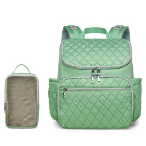 New stylish high-end mommy bag fashionable quilted Oxford fabric versatile for moms on the go large-capacity mother and baby backpack