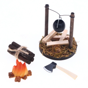 Dollhouses Hanging Cauldron Model Camping Utensils 1:12 Scale Teenager Girls Kid Dollhouses Decorations Toy Cookware