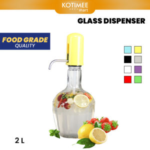 Dispenser Air Minum Kaca Infused Water Hand Pump 2 Liter