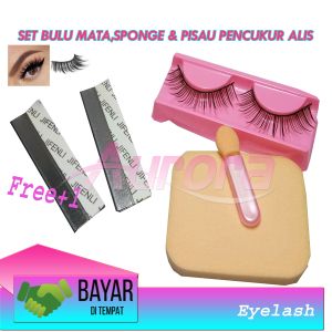 Set Bulu Mata Palsu Tempel/Eyelash 1Set Isi 4 Barang Paket Bulu Mata Palsu/Tempel-Aurora Store (C0D)