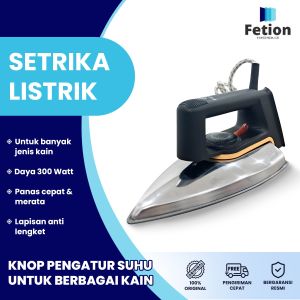 Setrika Listrik Finito FS-300 Gosokan Pakaian Setrika Kering Anti Lengket