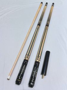 ไม้คิวบิลเลียด JIANYING ไม้คิวอเมริกันเก้าลูก ไม้คิวจีนสีดำ 8 ไม้คิวหัวใหญ่ 1/2 แยก ไม้เมเปิล