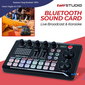 TaffSTUDIO Pro Audio Bluetooth Mixer Sound Card Live Broadcast Karaoke - F998 - Black