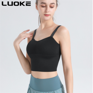 Sport Bra Seamless High Strength Womens Gathered Shape Shockproof Bra Yoga Vest Fitness Clothes