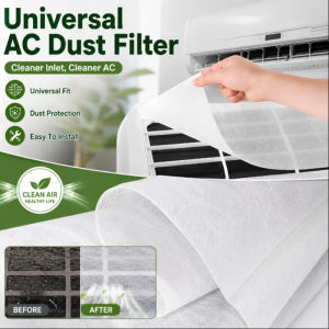 Universal Air Conditioner Filter Pad Dustproof Intake Filter Washable Reusable Cut to Size Home AC Unit Replacement Filter