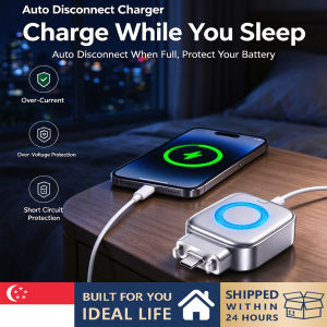 Auto Disconnect Charger 140W Super Fast Charger Smart Full Charge Auto Cut-Off Safe Overnight Charging
