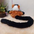 Red Ruffed Lemur Plush Soft Toy Realistic Safari Animals Stuffed Toy. 