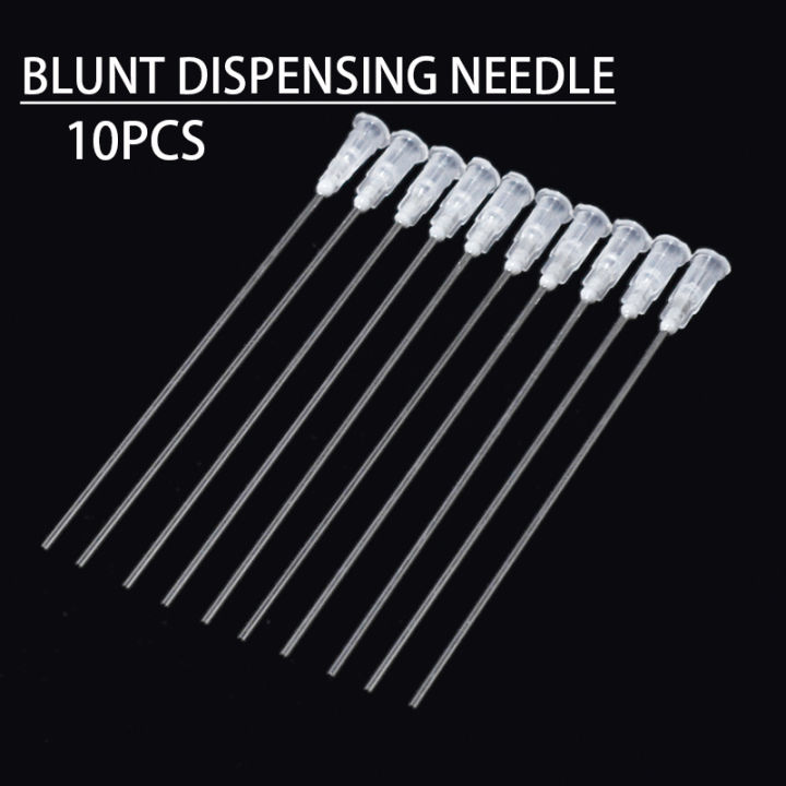 10 Aiguilles Longues Blunt 16g 1.3mm ID – Pour Encre, Colle, Epoxy, Flux