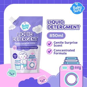 BABY SURE LIQUID DETERGENT - GENTLE SURPRISE SAFE & EFFECTIVE ON BABY CLOTHES  850ML