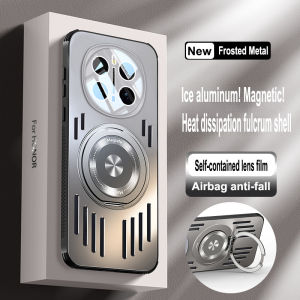 Ốp điện thoại có giá đỡ xoay phù hợp cho Honor Magic 7 Pro Magic7 Pro Magic7Pro Magic 6 Pro Magic6 Pro Magic6Pro vỏ kim loại mới tản nhiệt hút từ tính bảo vệ toàn diện chống sốc