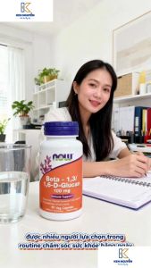 NOW Beta-13/16-D-Glucan 100 mg – Bổ sung Beta-Glucan kết hợp nấm Maitake tăng miễn dịch -Bổ sung các chất sinh học cho cơ thể giúp cơ thể có khả năng kháng khuẩn tiêu diệt và chống lại sự hình thành của các khối u.