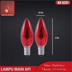 Lampu Lilin Cabe Lombok LED Sembahyang Candle Lamp E12 Lampu Main Api Berkedip Bijian