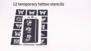 10 Temporary Tattoo Stencils 94 PCS Stencils Realistic Tattoo Stencils for Face Body Art Painting for Women Men Adults Kids
