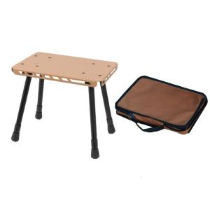 2 in 1 Folding Table Stool Camping Outdoor Practical Small Table Aluminum Alloys Folding Small Chair for Camping Picnics