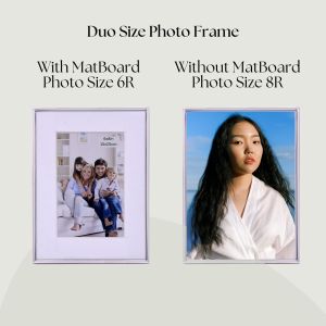 [NEW] Silver Aluminium Frame | Minimalistic Duo Size Design | Local Stock | Available in 4R/5R/6R/8R