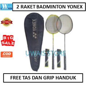 FLASH SALE !!! 2 Raket Badminton Free Tas dan Grip Handuk / Raket Badminton Original / Raket Berkualitas / Raket Yonex Murah