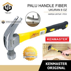 Xander Palu Kambing 8 oz Gagang Fiber - Claw Hammer Cabut Paku / Xander from Kenmaster Palu Kambing 8 OZ Xander / Martil Gagang Plastik Fiber / alat pantek memantek menggetok paku palu tembok dinding wall serbaguna tool palu perkakas kambing gagang karet