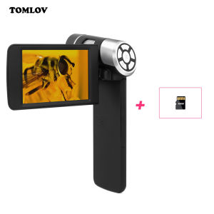 【Birthday present】TOMLOV Handheld Digital Microscope Pocket Microscope with 4-Inch LCD Screen for Taking Photos or Videos Portable Microscope Kit for Kids and Adults Coin STEM Education Loupe