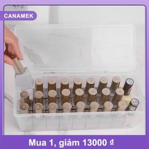 【CANAMEK】 1 2 cái hộp lưu trữ trong suốt hình chữ nhật móng tay nghệ thuật hộp đựng dụng cụ sắp xếp dụng cụ gọt giũa Bút cọ kim cương giả