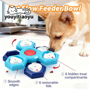 YOUYITIAOYU Dog Puzzle Feeder Toy Slow Feeder Dog Bowl Pet Anti Choke Improve Digestion Bowl Interactive Toy