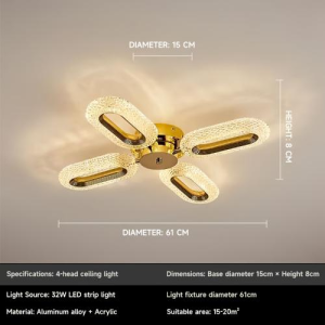 Y&C Nordic Living Room Light Ceiling Light Dining Room Chandelier Modern Simple Bedroom Lamp