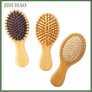 ZHUHAO Mini Hair Comb Eco-friendly Wooden Portable Air Cushion Cute Airbag Anti Static Wide Round Head Tooth Massage Combs Hair Brush