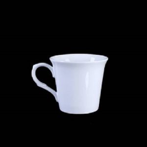 Cốc Sứ Miệng Loe Trắng Hàng Long Phương Cao Cấp Dung Tích 200 ml