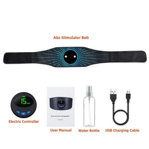 【Local Stock】SRIEI EMS Muscle Stimulator Wireless Abdominal Belt Trainer LCD Display 6 Modes Weight Loss Body Slimming Shaping Home Gym