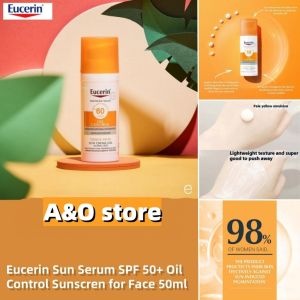 Eucerin Spotless Brightening Sun Serum SPF50+ 50ml – Patented Thiamidol Sunscreen Clinically Proven 97% See Dark Spots Reduced in 4 Weeks Photostable No Octocrylene Non-Comedogenic Sensitive-Skin Tolerated