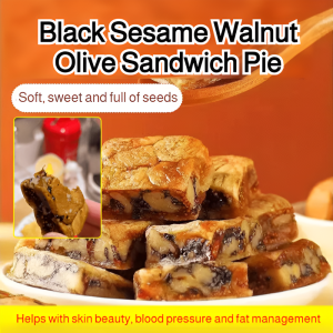 【Buy 3 Get 2 Free】Fig and Walnut Pie Individually Packaged Yuanqi Ginseng Fruit Pie Black Sesame Fig Sandwich Walnut Kernel Instant Snack无花果夹核桃派
