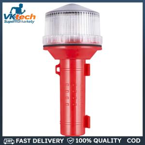 Solar Powered LED Marine Signal Light 2KM Visual Distance Flashing Torch Light 65 Degree Anti-Fog Multifunctional Signal Light for Marine Navigation