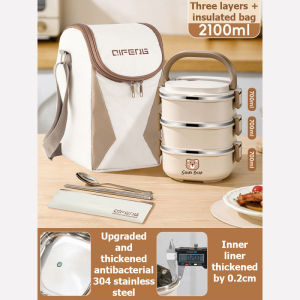 【SG Inventory】316 Stainless Steel Vacuum Insulated Food Jar 500ml Leak-Proof With Foldable Spoon For Breakfast/Soup/Drinks