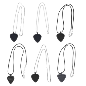 Silicone móng Pick lưu trữ Vòng cổ mặt dây chuyền hình trái tim Picks chủ cho người chơi đàn Ukulele bass nhạc sĩ phụ kiện