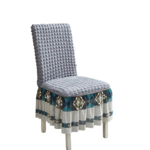 Chair Cover Stretch Spandex Bubble Texture Anti Slip Protector Removable Washable Dining Kitchen Home
