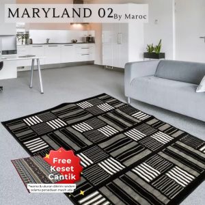 MARYLAND Karpet Lantai 160x210 Black Grey Motif 02
