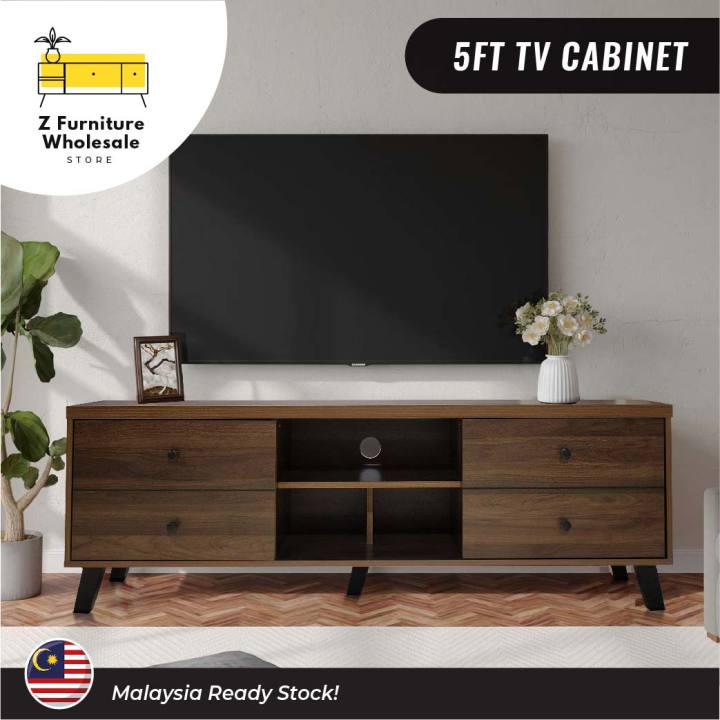 Classic TV Stand, TV Console Unit with Shelves, Cabinet with Storage, 2 ...