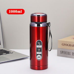 Bình Giữ Nhiệt 1000ml Inox 316 Cao Cấp - Giữ Nhiệt Tối Đa Lên Đến 8 Tiếng - Thiết Kế Tinh Xảo Vỏ Bọc 2 Lớp Cách Nhiệt. Có Quai Xách Chắc Chắn