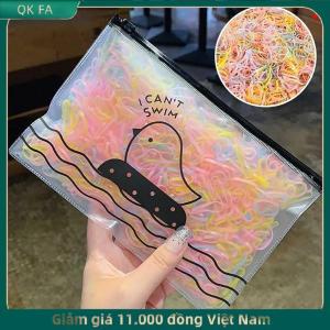QK FA ✨ 1000PCS dùng một lần ban nhạc cao su đàn hồi tóc quan hệ Nhẫn ban nhạc trẻ em cô gái ponytails