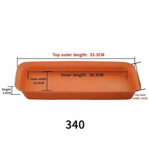 PRIMEPICKGLOBAL 1Pcs Garden Durable Rectangle Indoor Outdoor Plastic Tray Saucers Drip Trays Plant Saucer