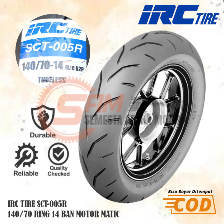 Ban Luar IRC Tire SCT005R 140/70 Ring 14 Tubeless Motor Aerox