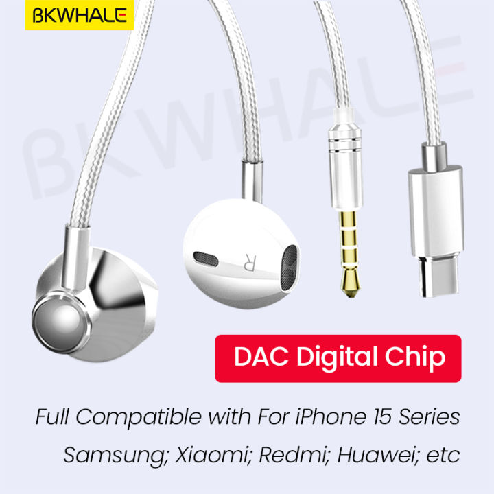 BKWHALE%20TP33%20Type-C%20In%20Ear%20Earphones%203.5mm%20Digital%20chip%20Earphone%20with%20Mic%20Volume%20Surround%20Sound%20-%20Image%202