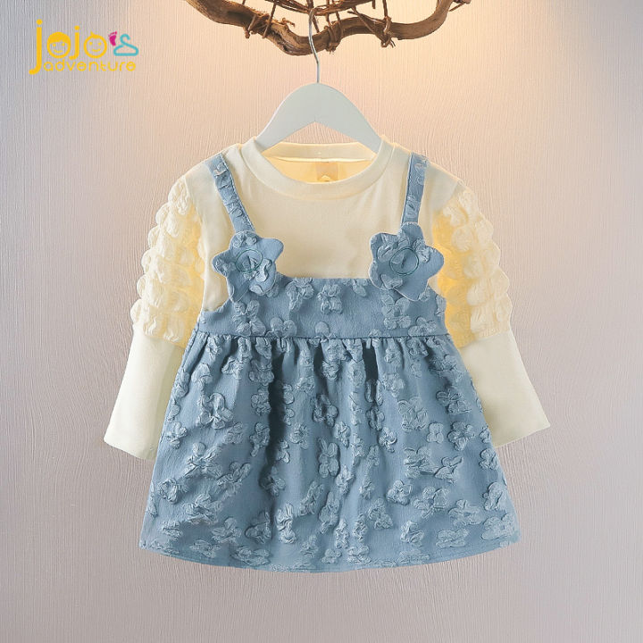 JOJOS ADVENTURE girls autumn clothes dress Western style baby girl