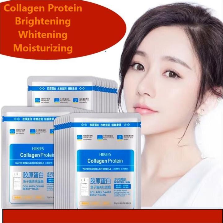 Collagen Facial Mask Whitening Brightening Face Mask Antiaging Shrink